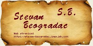 Stevan Beogradac vizit kartica